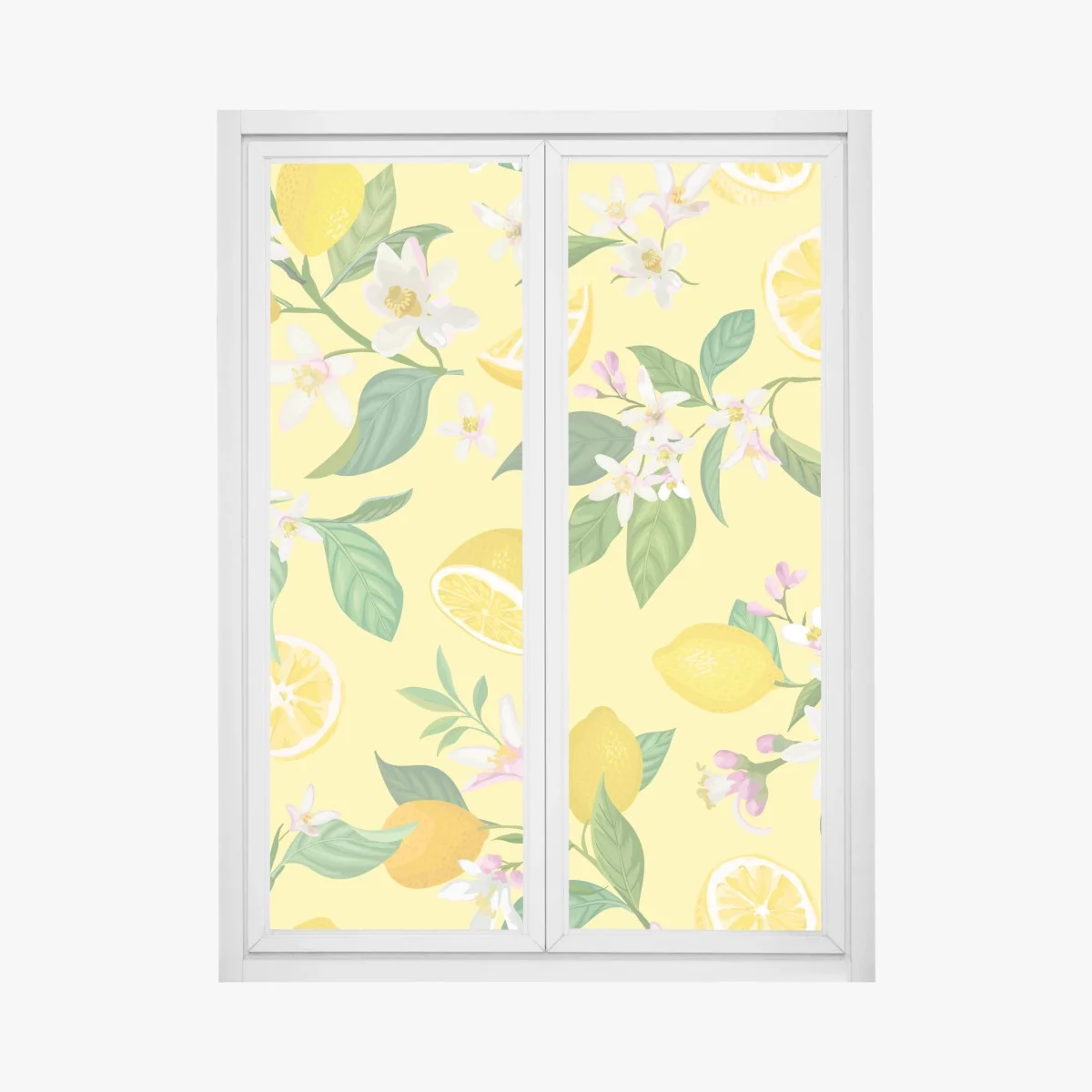 Window decal lemon blossom botanical pattern ⁕ Wallissimo® Window decal lemon blossom botanical pattern ⁕ Wallissimo®