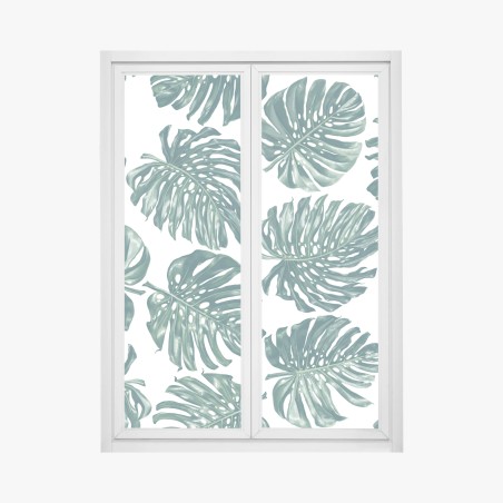 Window decal monstera leaf botanical pattern • Wallissimo®