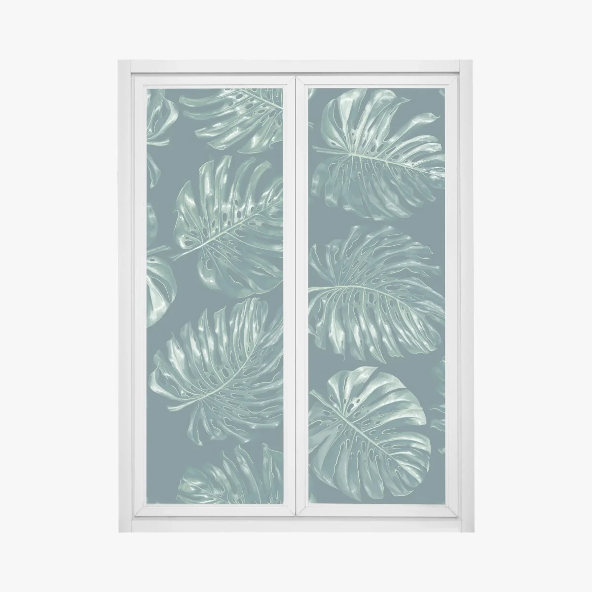 Window decal tropical monstera leaf pattern ⁕ Wallissimo® Window decal tropical monstera leaf pattern ⁕ Wallissimo®