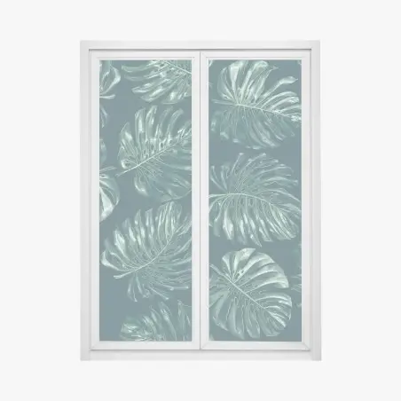 Window decal tropical monstera leaf pattern • Wallissimo®