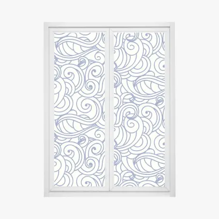 Window decal blue swirl seamless pattern • Wallissimo®
