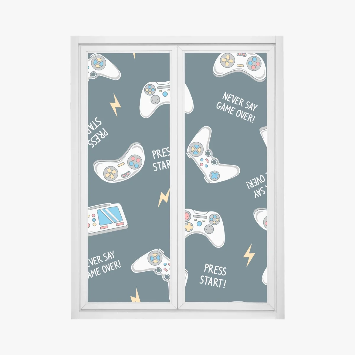 Window decal retro game controllers pattern ⁕ Wallissimo® Window decal retro game controllers pattern ⁕ Wallissimo®
