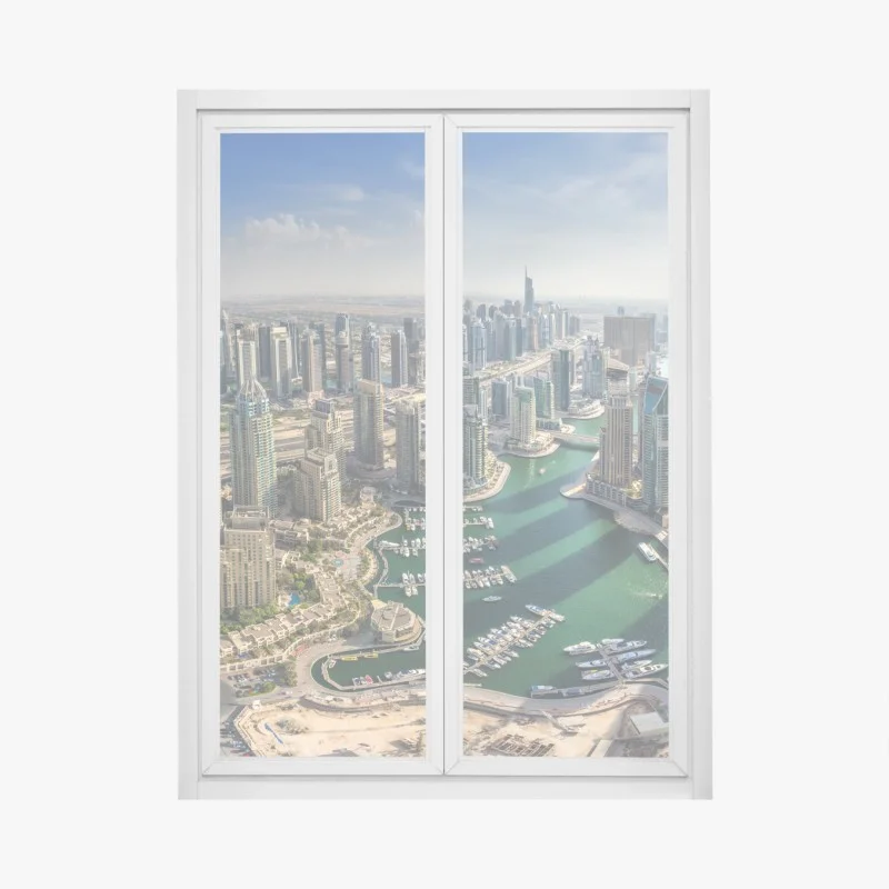 Window decal Dubai Marina skyline panorama
