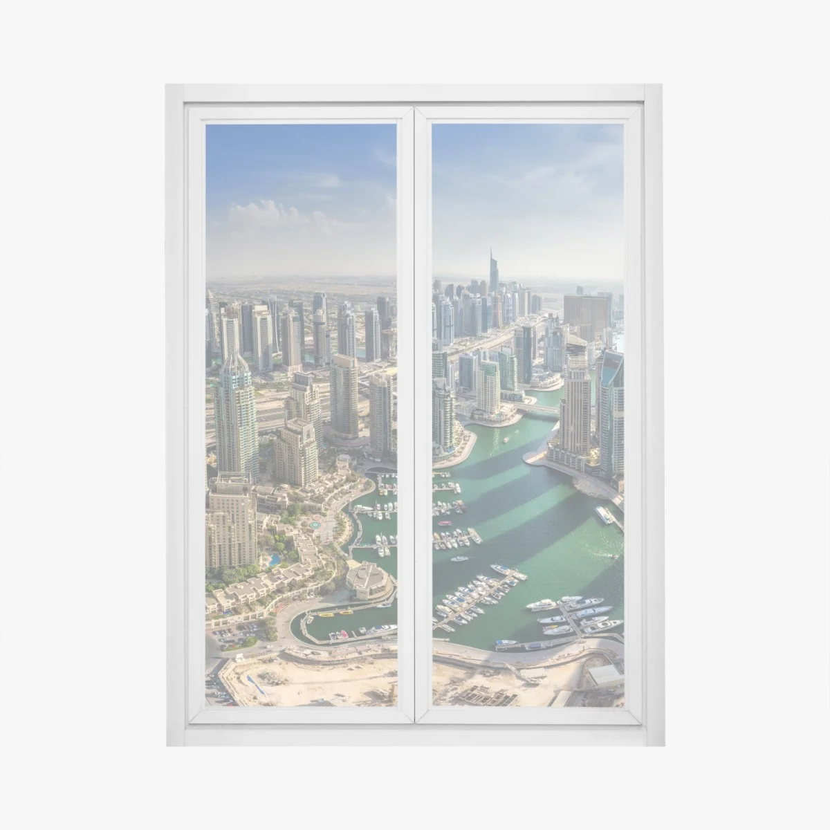 Window decal Dubai Marina skyline panorama ⁕ Wallissimo® Window decal Dubai Marina skyline panorama ⁕ Wallissimo®