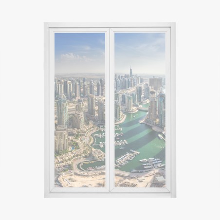Window decal Dubai Marina skyline panorama • Wallissimo®