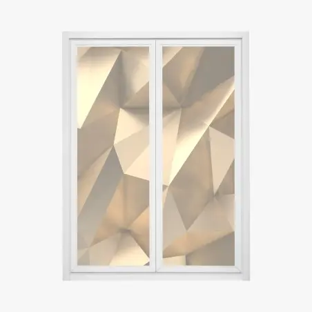 Window decal gold geometric facets • Wallissimo®