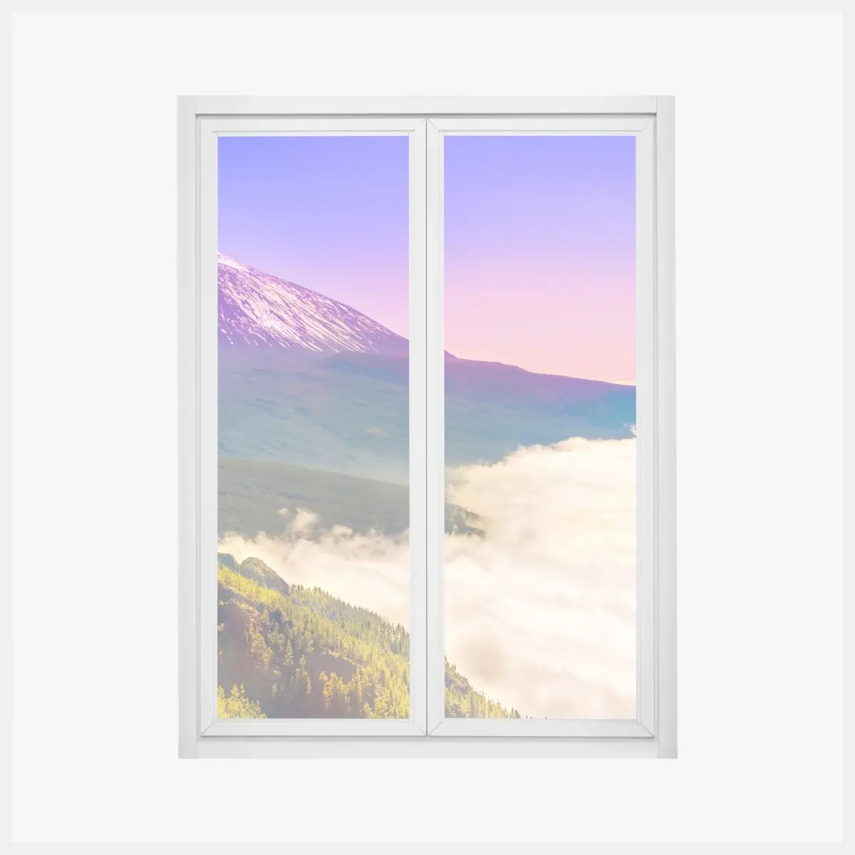 Window decal Teide volcanic peak above a sea of clouds • Wallissimo®