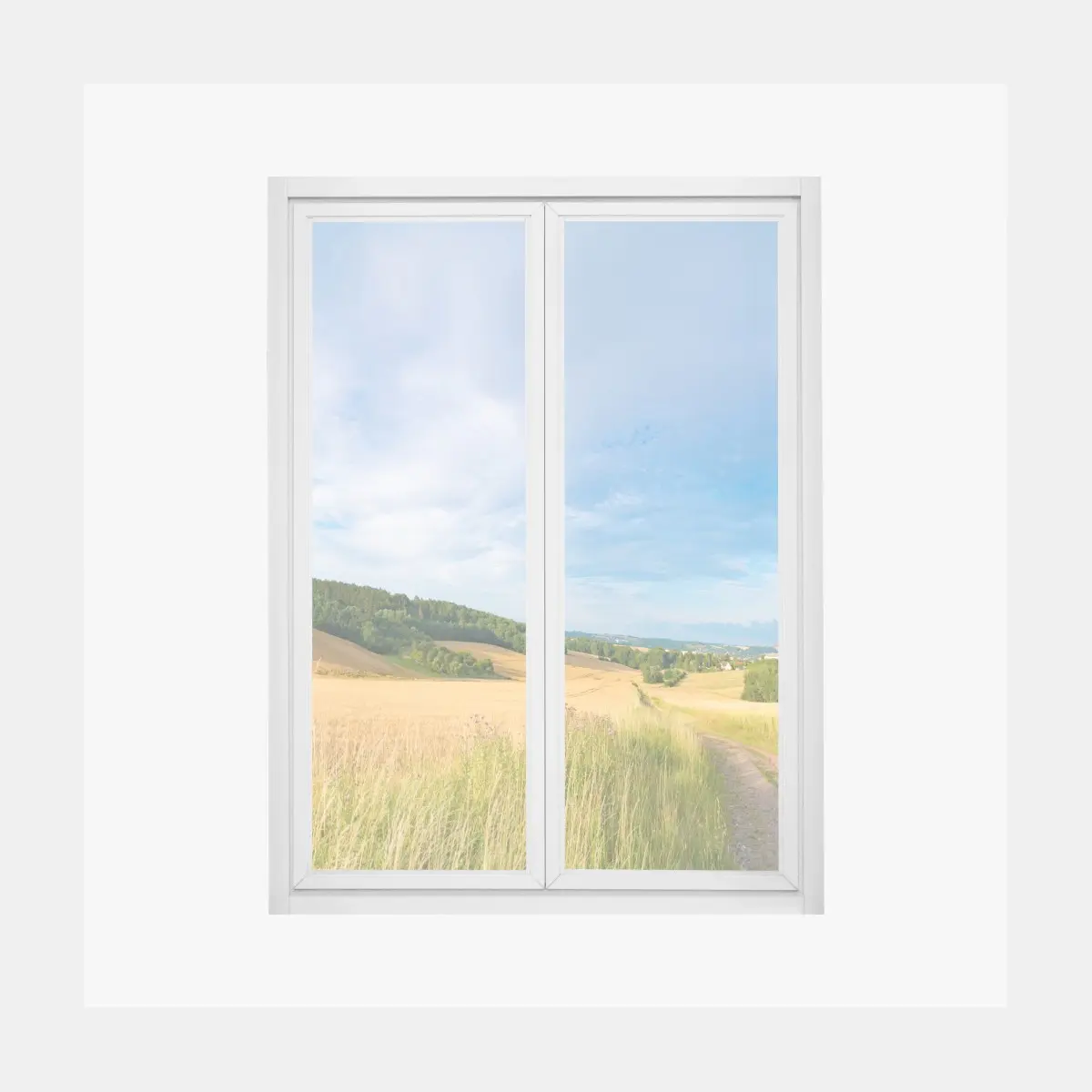 Window decal morning wheat panorama in Kansas ⁕ Wallissimo® Window decal morning wheat panorama in Kansas ⁕ Wallissimo®