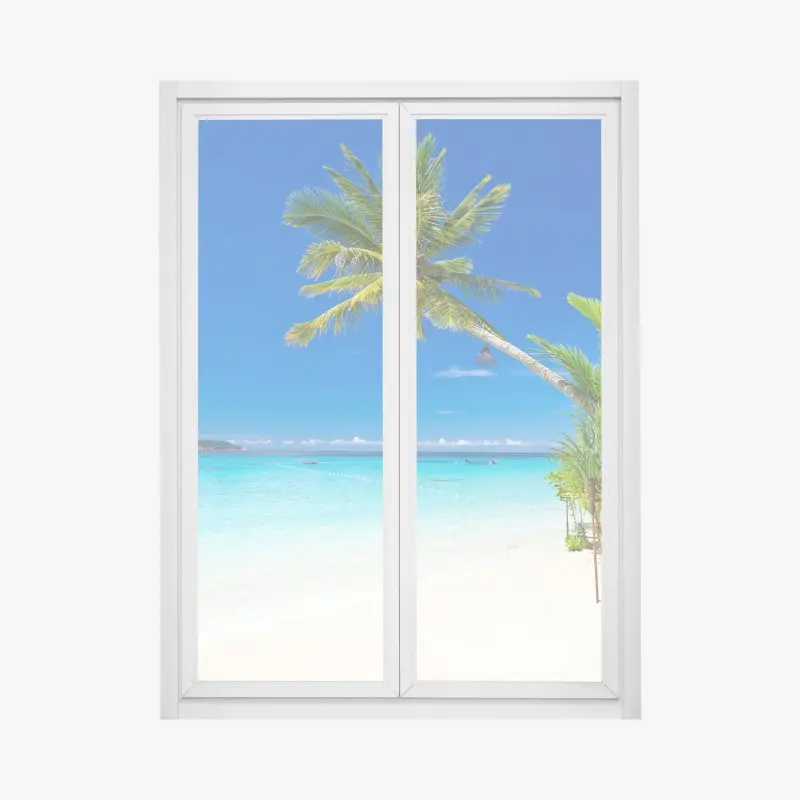 Window decal tropical beach in Thailand