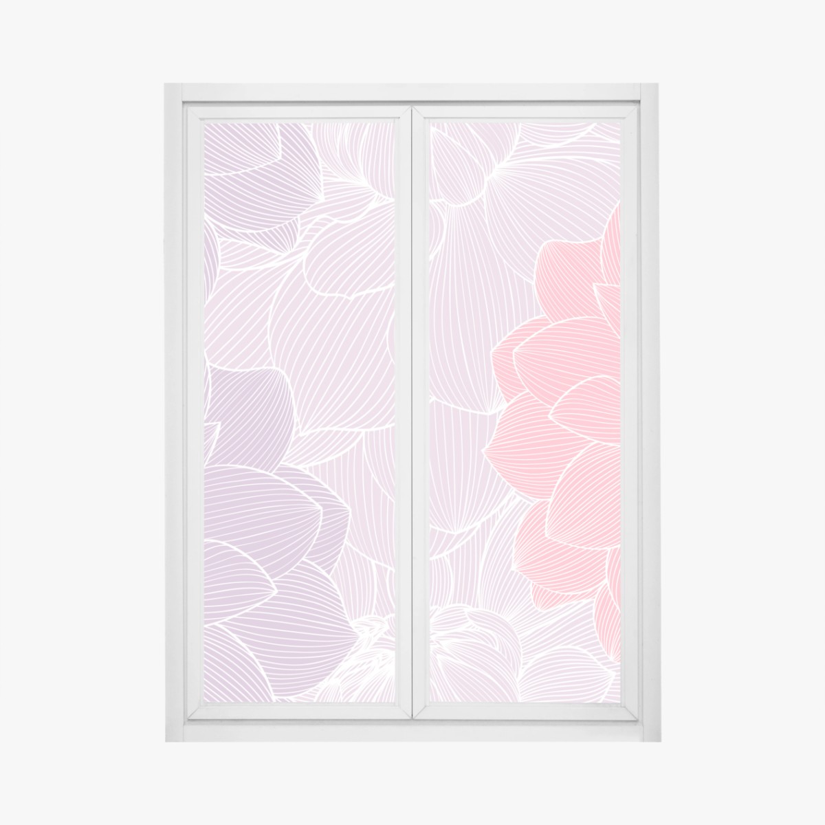 Window decal soft pastel floral bloom pattern • Wallissimo® Window decal soft pastel floral bloom pattern • Wallissimo®