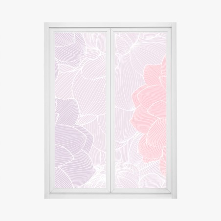 Window decal soft pastel floral bloom pattern • Wallissimo®