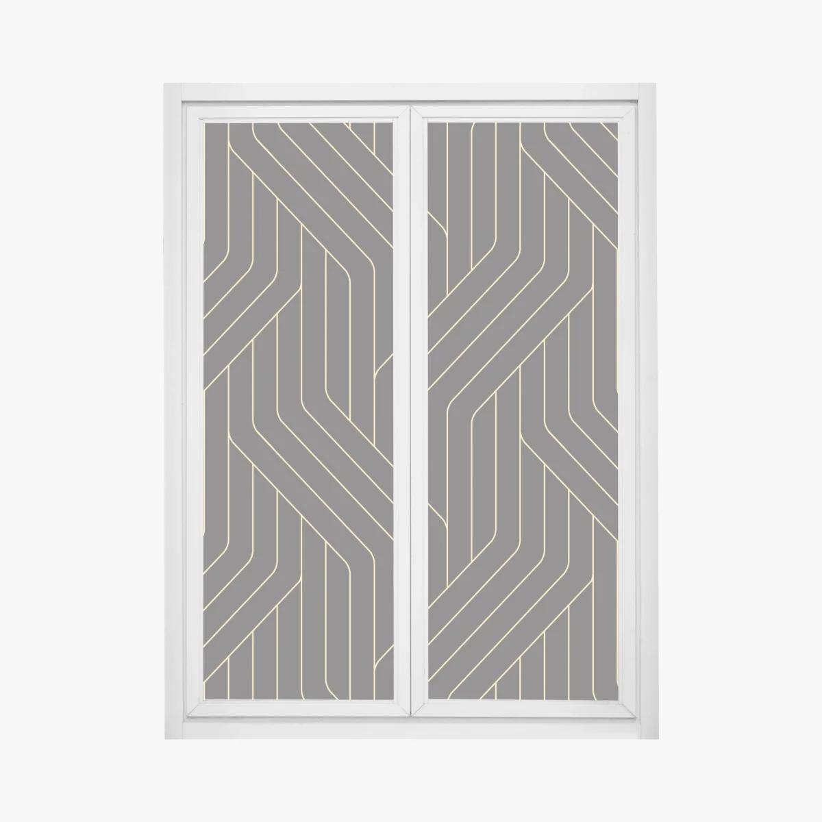 Window decal geometric art deco pattern with gold lines ⁕ Wallissimo® Window decal geometric art deco pattern with gold lines ⁕ Wallissimo®