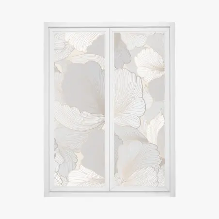 Window decal delicate pastel floral pattern • Wallissimo®