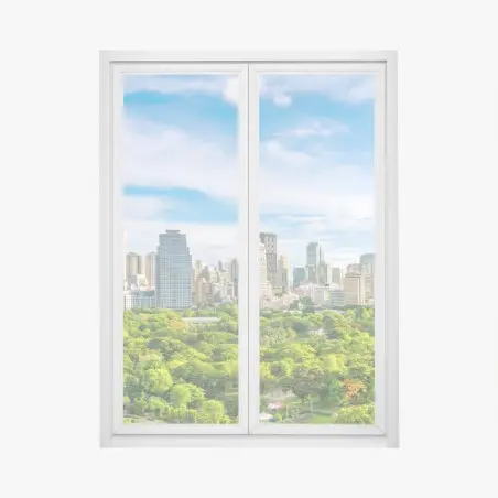 Window decal vibrant Bangkok skyline above Lumpini Park • Wallissimo®