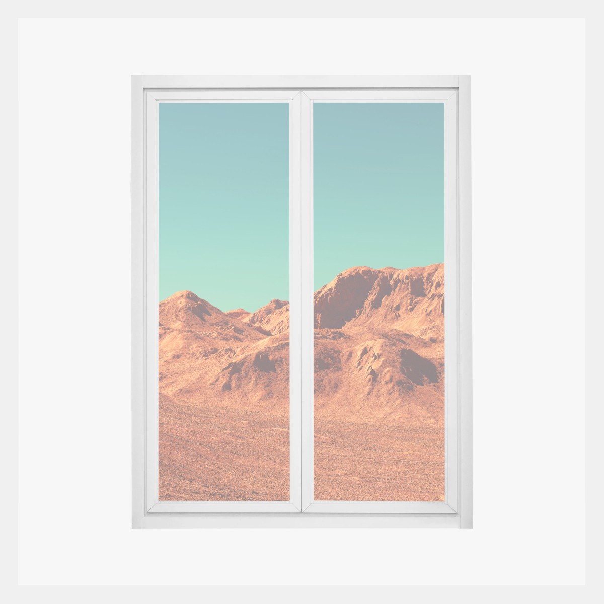 Window decal martian landscape sci-fi vista • Wallissimo® Window decal martian landscape sci-fi vista • Wallissimo®
