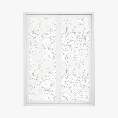 Window decal delicate pastel floral design • Wallissimo®