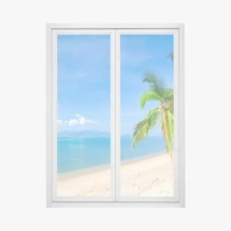 Window decal tropical palm beach paradise • Wallissimo®