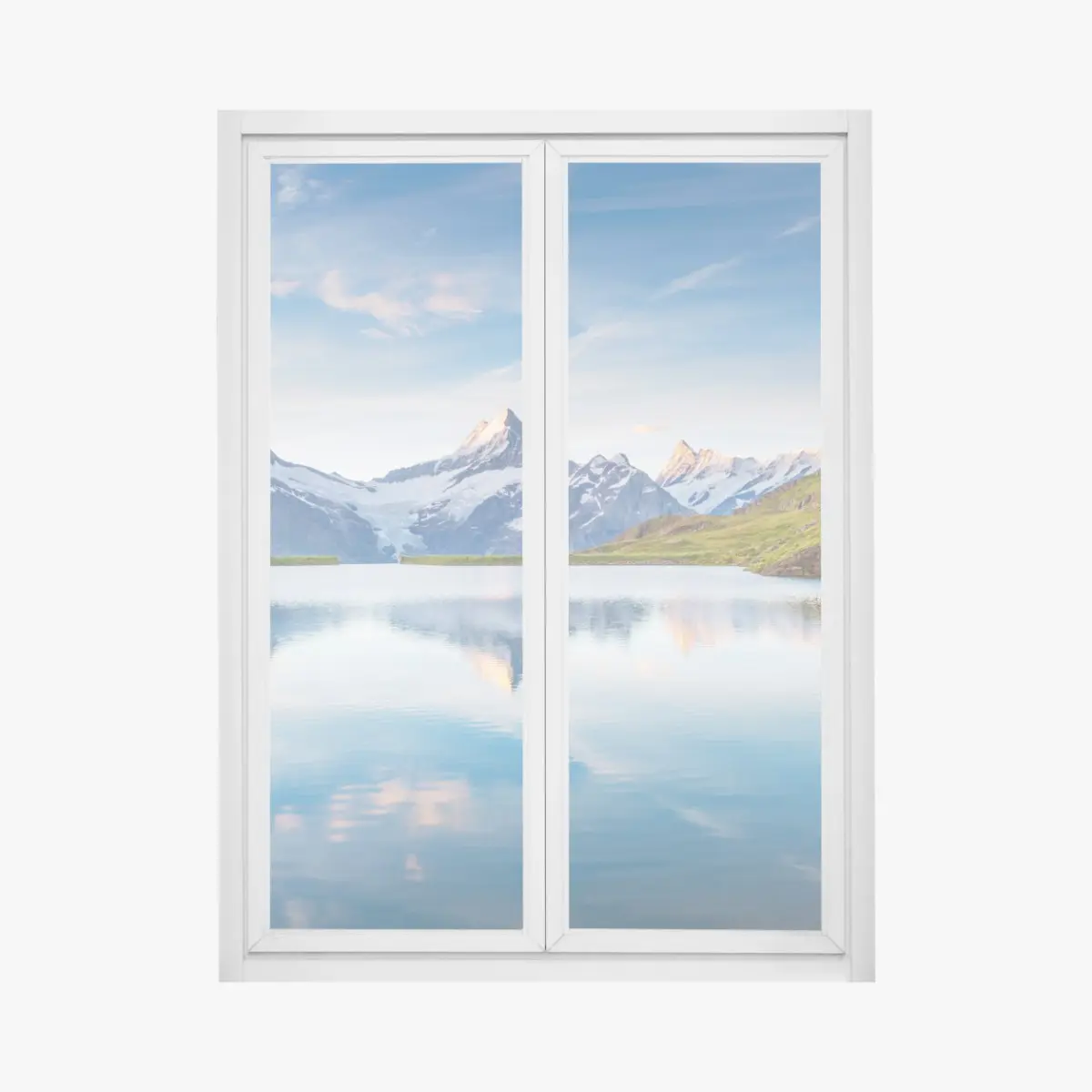 Window decal majestic Alps reflection at Bachalpsee • Wallissimo® Window decal majestic Alps reflection at Bachalpsee • Wallissimo®