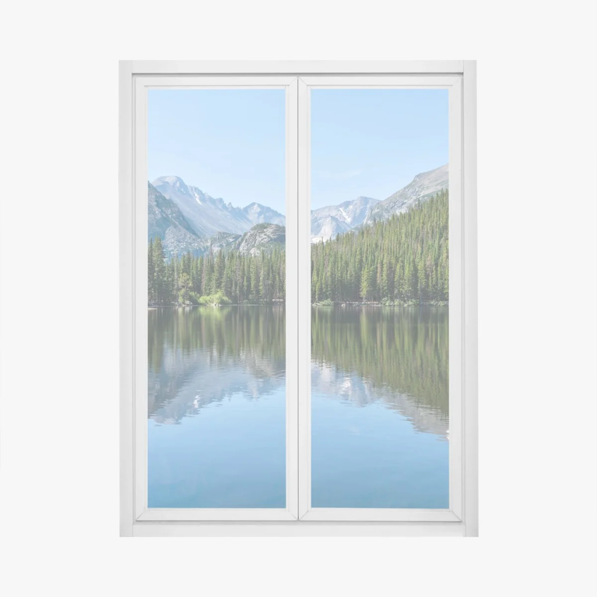 Window decal mountain lake reflection ⁕ Wallissimo® Window decal mountain lake reflection ⁕ Wallissimo®