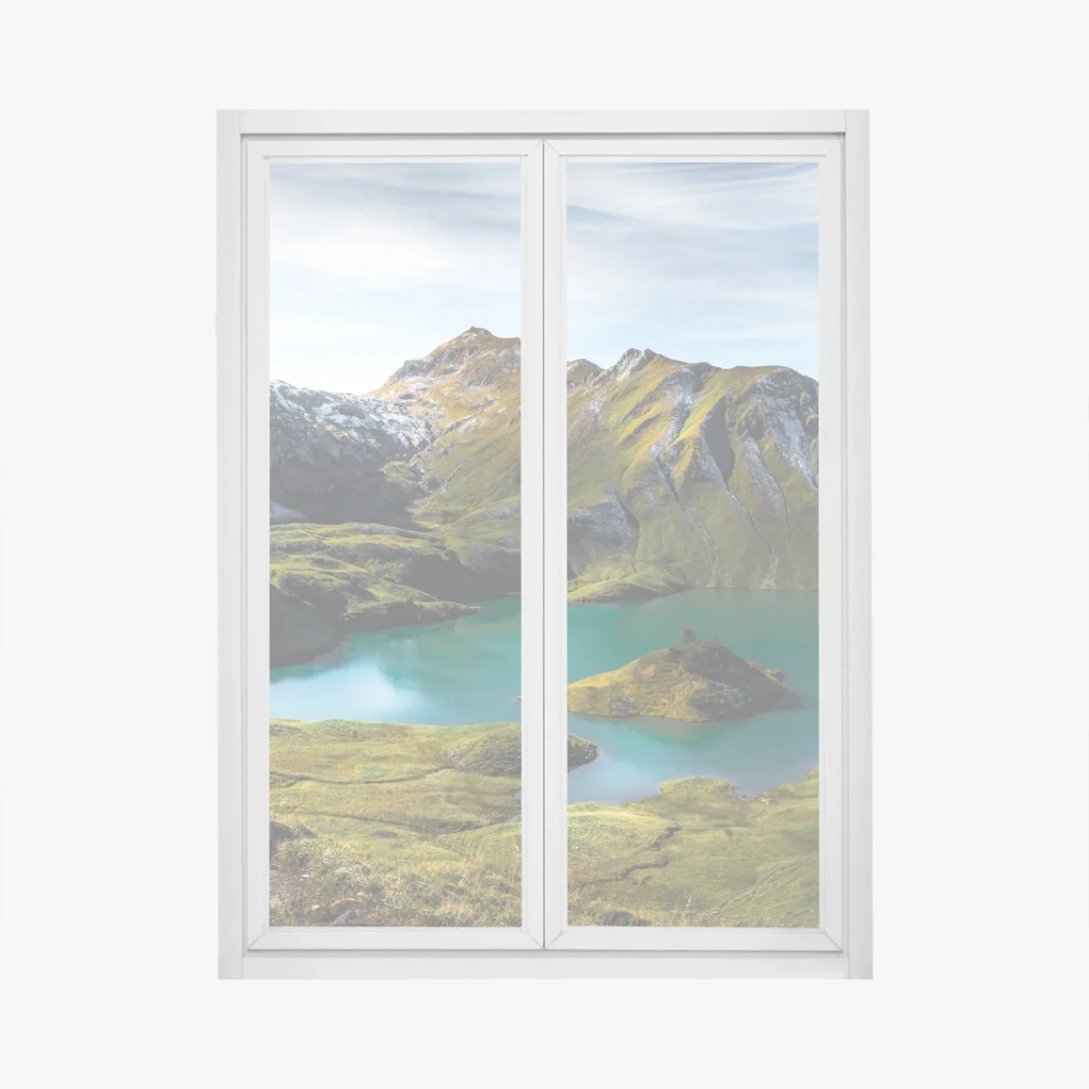 Window decal turquoise lake at Schrecksee, Bavaria • Wallissimo® Window decal turquoise lake at Schrecksee, Bavaria • Wallissimo®