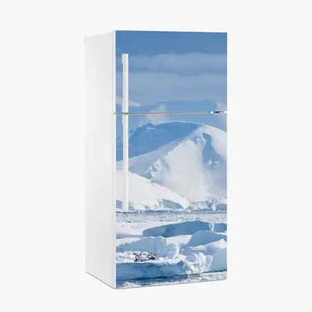 Fridge sticker snow-covered mountain panorama • Wallissimo®
