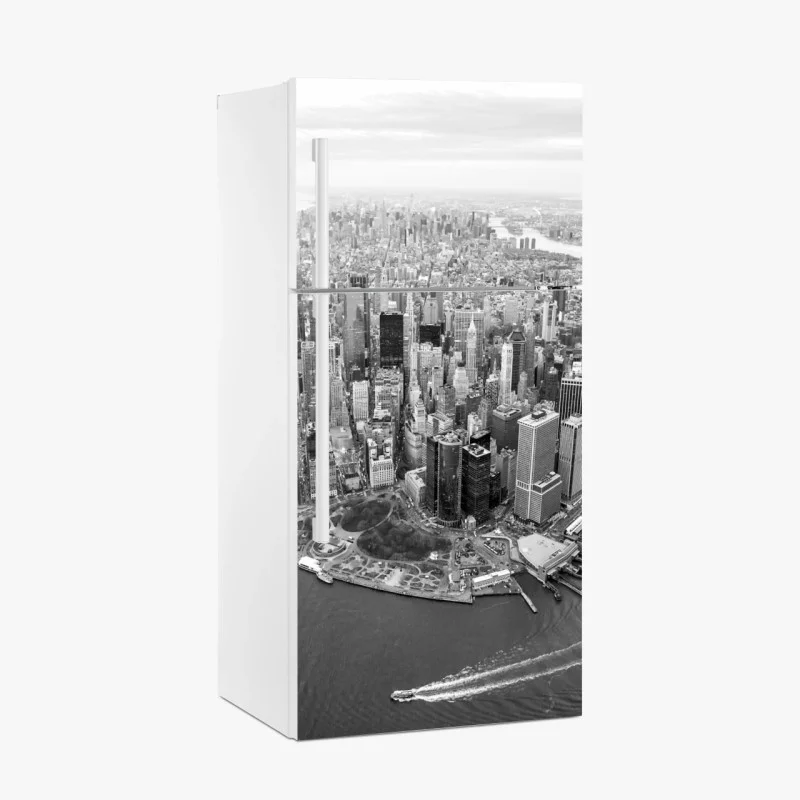 Fridge sticker Manhattan skyline aerial view