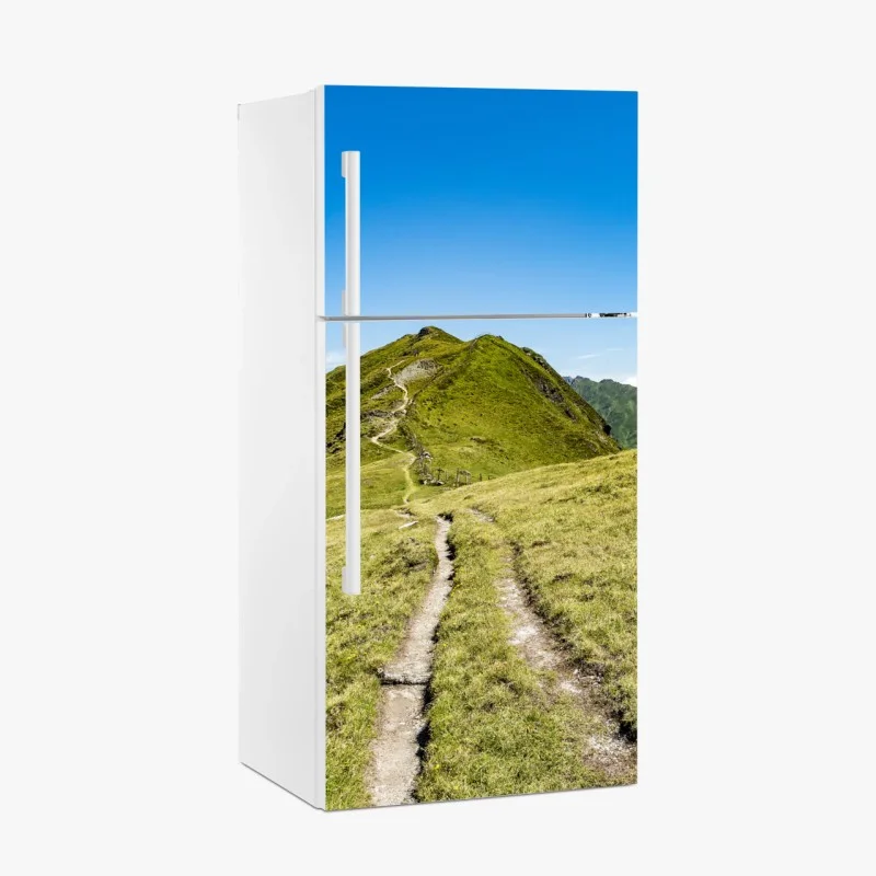 Fridge sticker winding hiking trail in Zillertal Alps