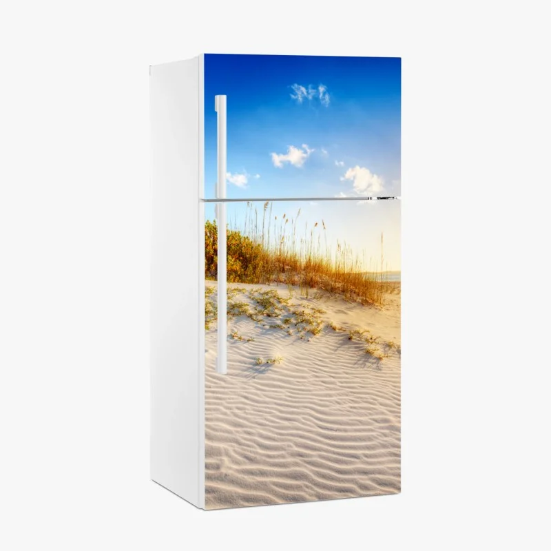 Fridge sticker sunset over Grace Bay sand dunes