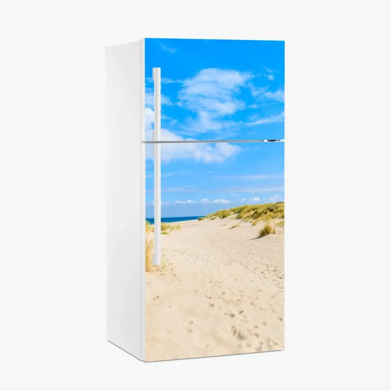 Fridge sticker serene Sylt dunes with lighthouse