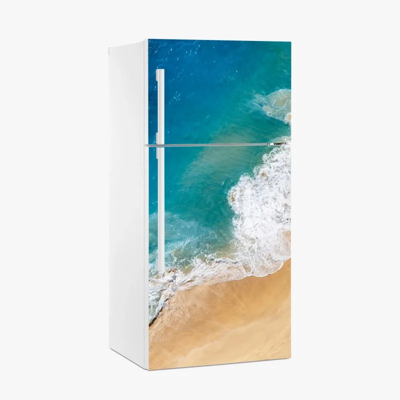 Fridge sticker aerial turquoise beach shoreline