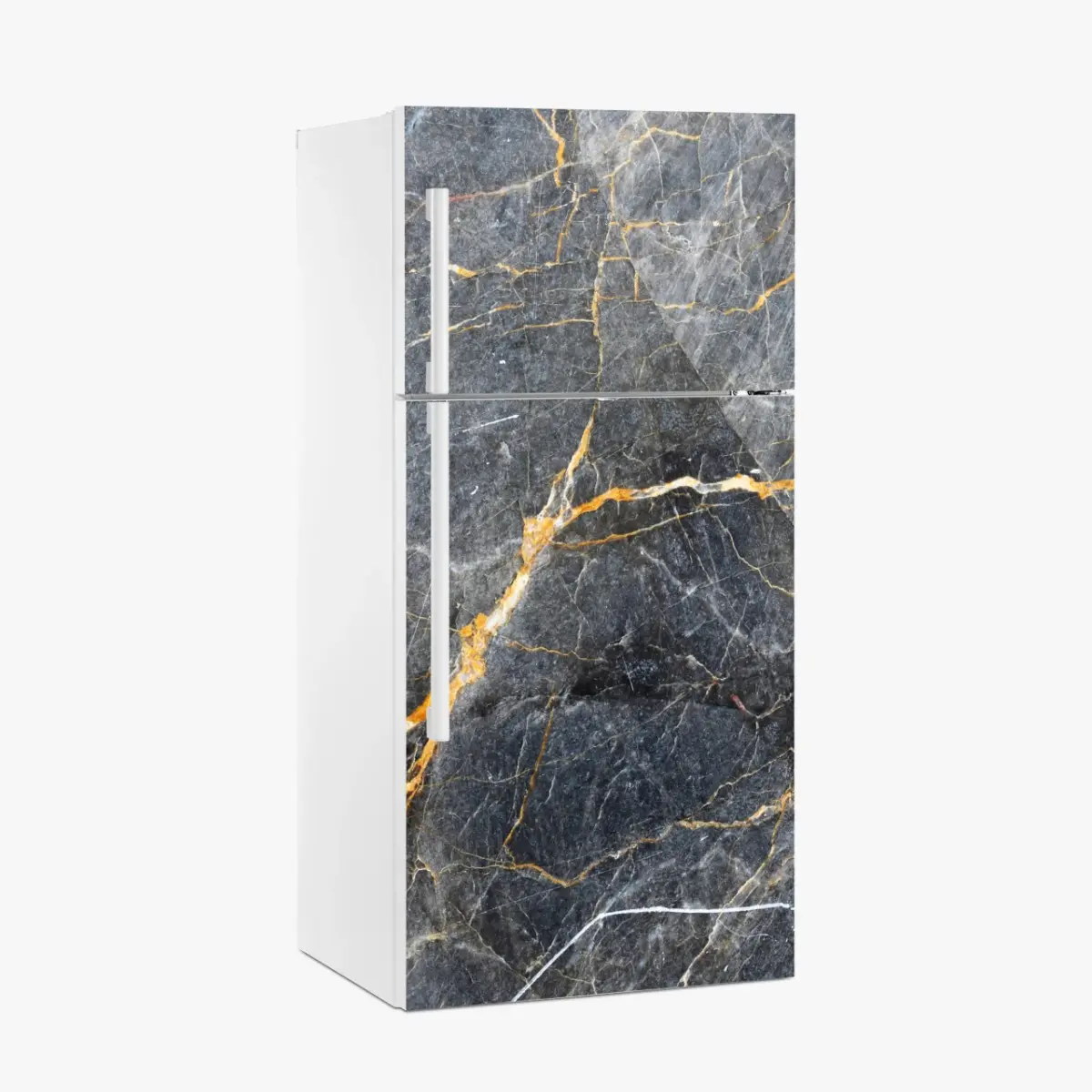 Fridge sticker dark gray marble with gold veins ⁕ Wallissimo® Fridge sticker dark gray marble with gold veins ⁕ Wallissimo®