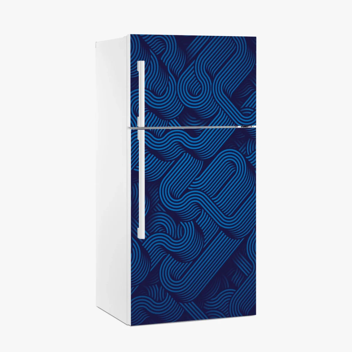 Fridge sticker deep blue abstract line pattern ⁕ Wallissimo® Fridge sticker deep blue abstract line pattern ⁕ Wallissimo®
