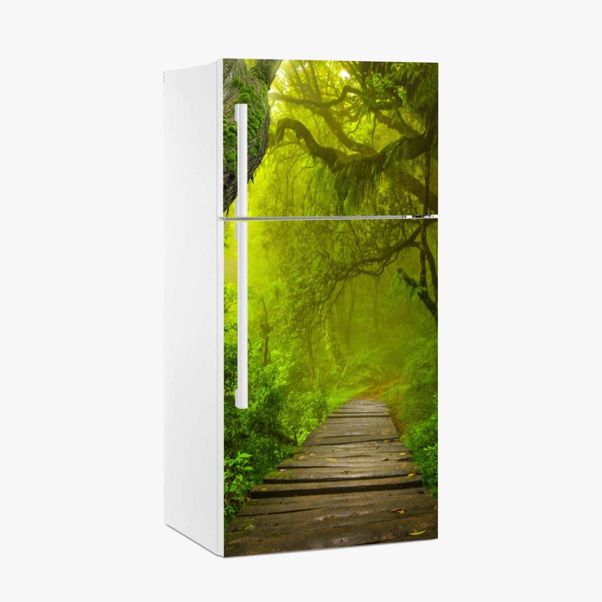 Fridge sticker mystical green forest path • Wallissimo® Fridge sticker mystical green forest path • Wallissimo®
