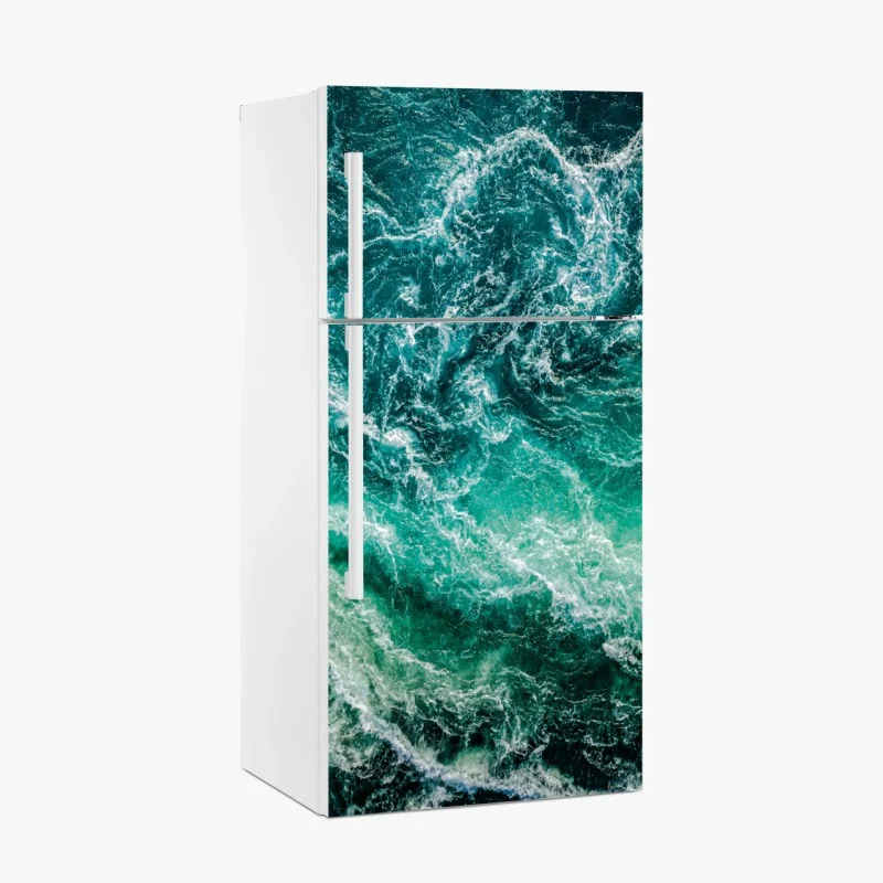 Fridge sticker maelstrom at Saltstraumen, Norway