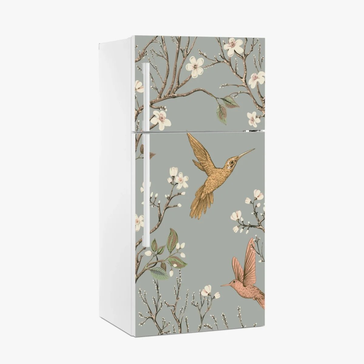 Fridge sticker vintage hummingbird blossom pattern ⁕ Wallissimo® Fridge sticker vintage hummingbird blossom pattern ⁕ Wallissimo®