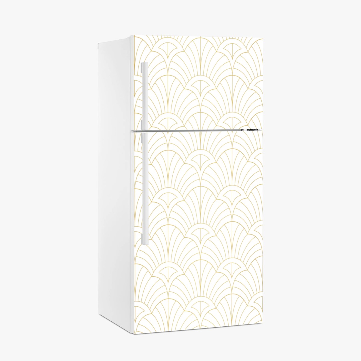 Fridge sticker elegant gold art deco pattern • Wallissimo®