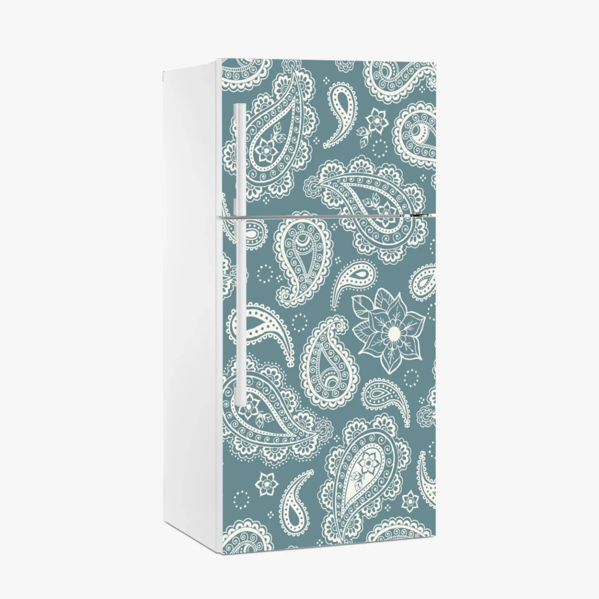 Fridge sticker teal paisley ornamental pattern • Wallissimo® Fridge sticker teal paisley ornamental pattern • Wallissimo®