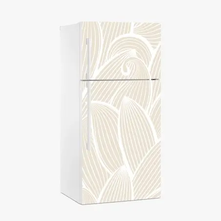 Fridge sticker soft beige botanical pattern • Wallissimo®
