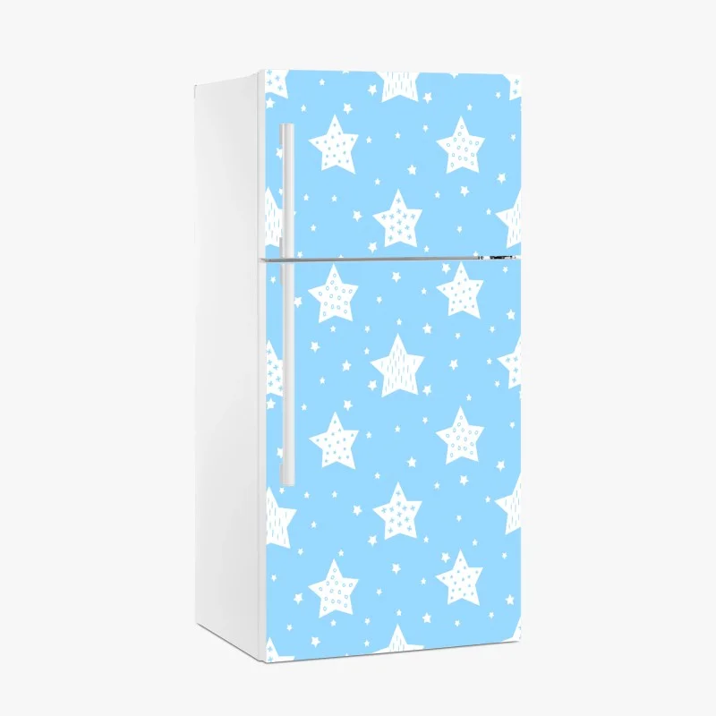Fridge sticker soft blue stars for nursery wall