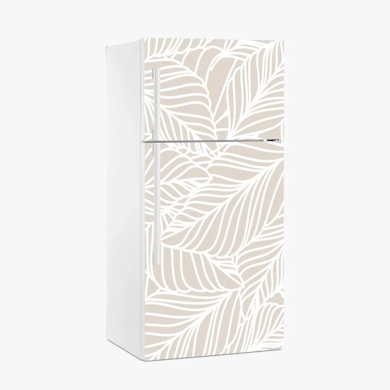 Fridge sticker neutral botanical leaf pattern ⁕ Wallissimo® Fridge sticker neutral botanical leaf pattern ⁕ Wallissimo®