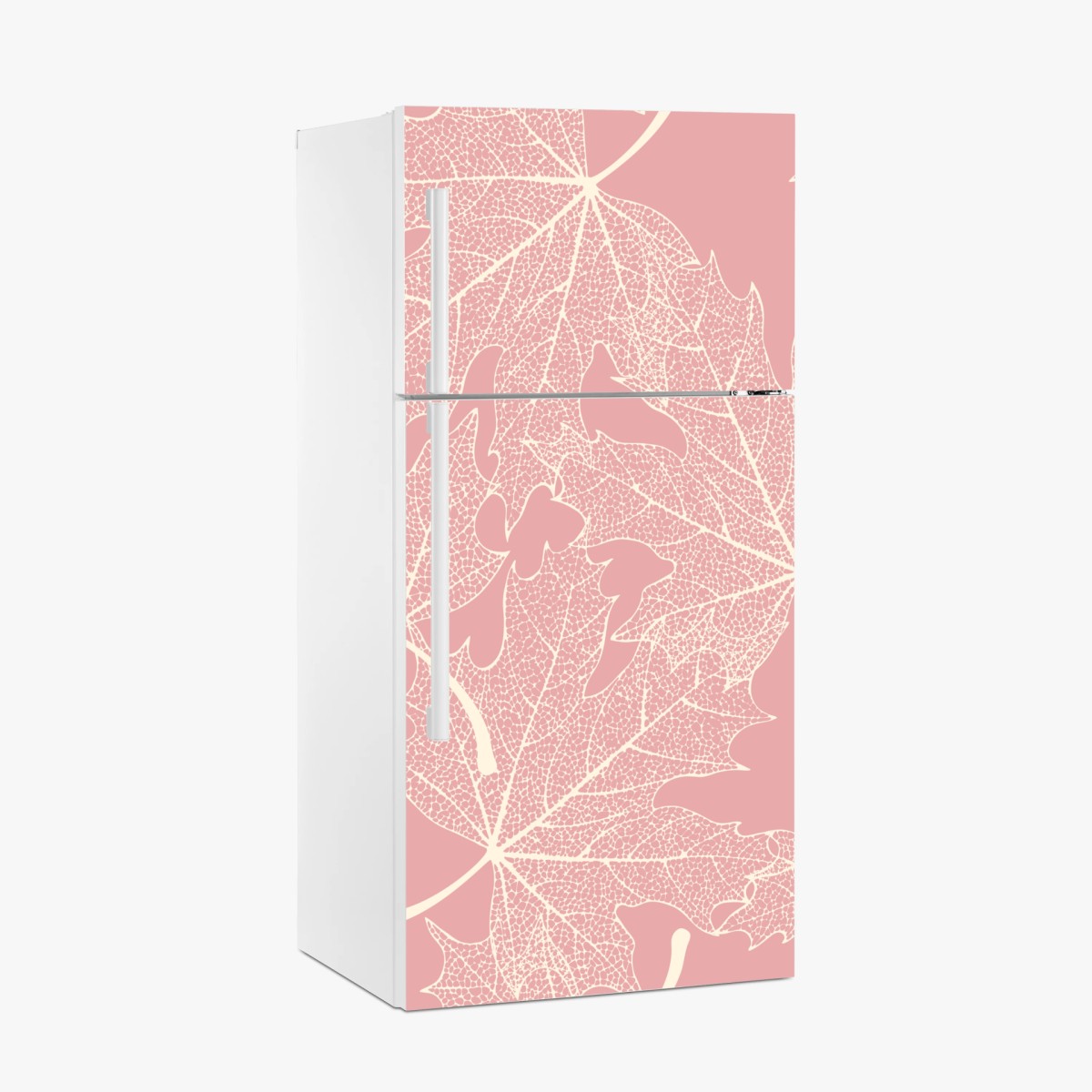 Fridge sticker delicate pink leaf pattern • Wallissimo® Fridge sticker delicate pink leaf pattern • Wallissimo®