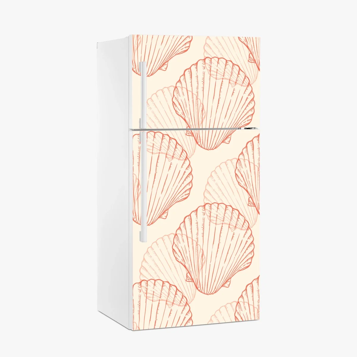 Fridge sticker coral scallop shell pattern • Wallissimo® Fridge sticker coral scallop shell pattern • Wallissimo®