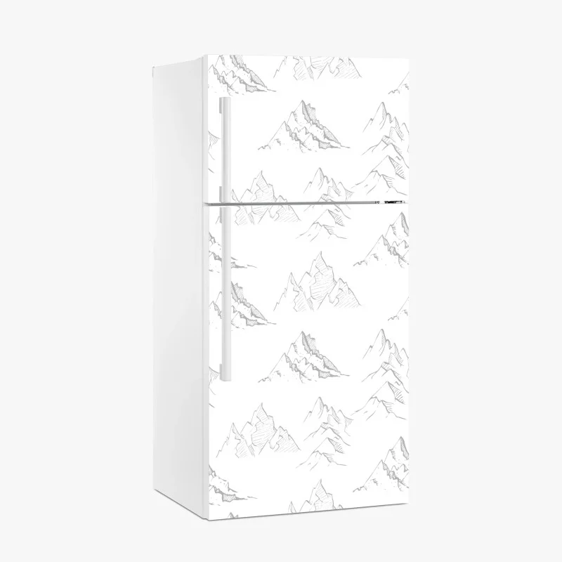 Fridge sticker hand-drawn mountain pattern