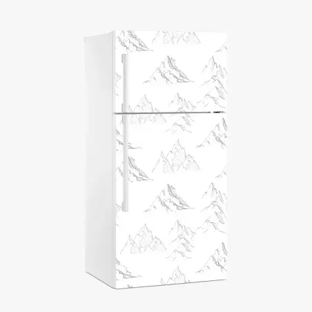 Fridge sticker hand-drawn mountain pattern • Wallissimo®