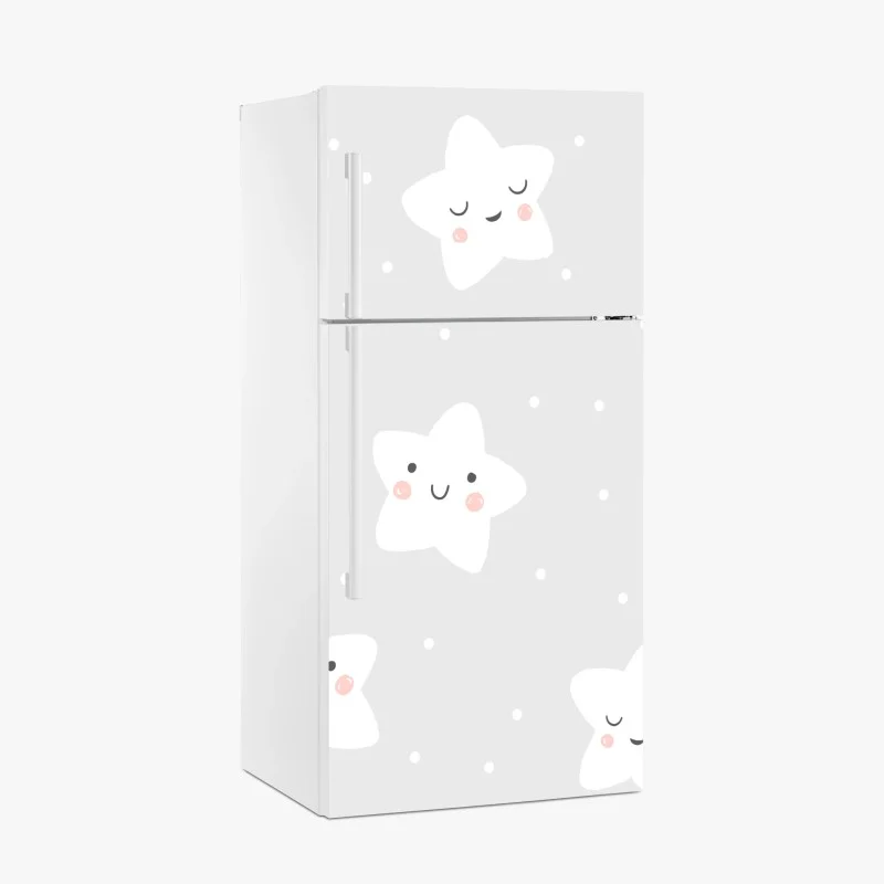 Fridge sticker cute smiling stars nursery pattern