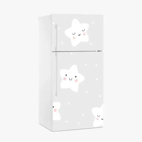 Fridge sticker cute smiling stars nursery pattern • Wallissimo®