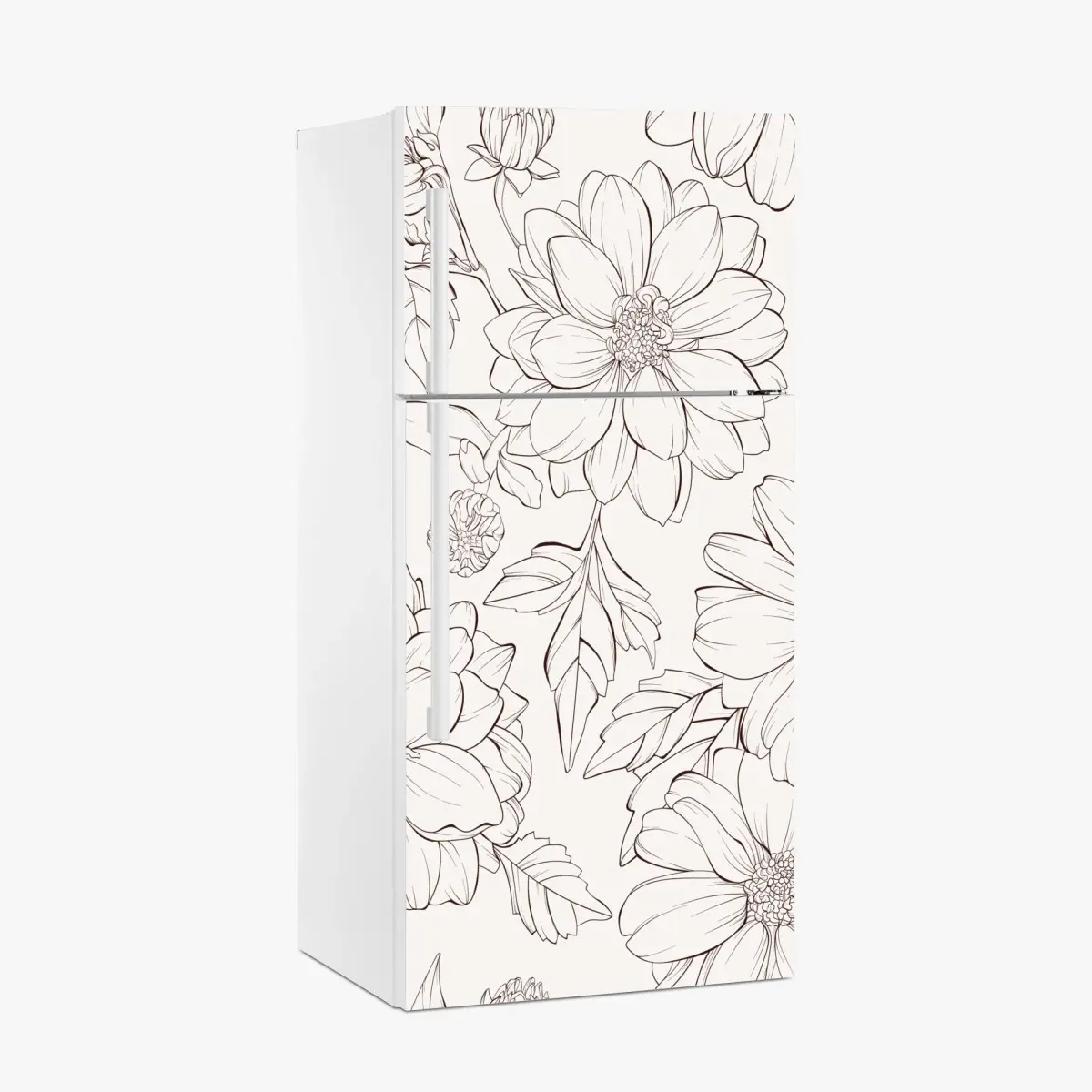 Fridge sticker delicate botanical line florals • Wallissimo® Fridge sticker delicate botanical line florals • Wallissimo®