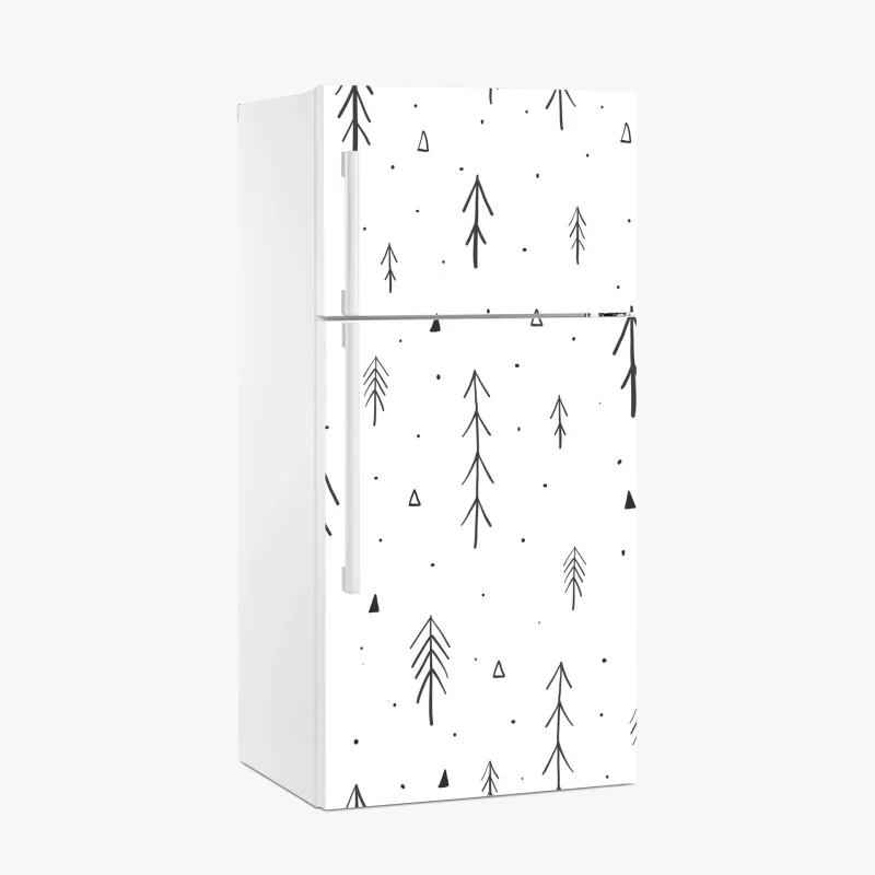 Fridge sticker minimalist hand-drawn tree pattern