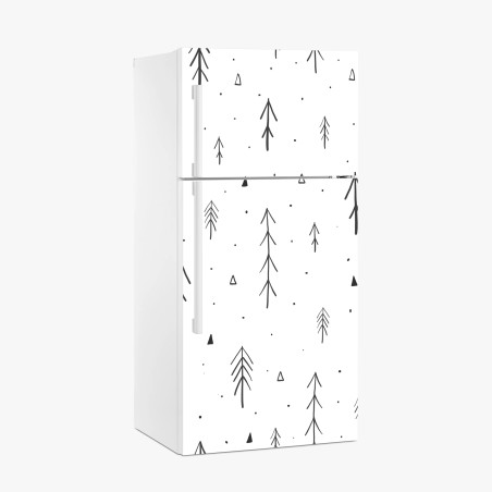 Fridge sticker minimalist hand-drawn tree pattern • Wallissimo®