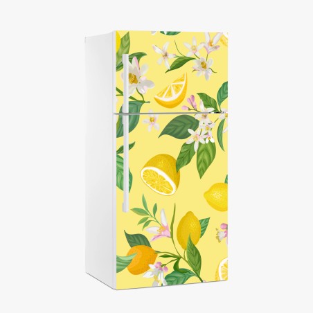 Fridge sticker lemon blossom botanical pattern • Wallissimo®